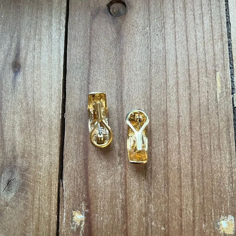Premier Designs Gold Huggie/ Stud Earrings